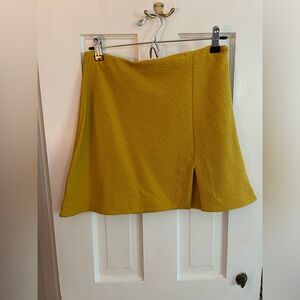 Maeve mustard colored mini skirt, size small